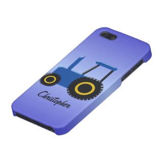 Blue Tractor Just Add Name iPhone 5 Cover