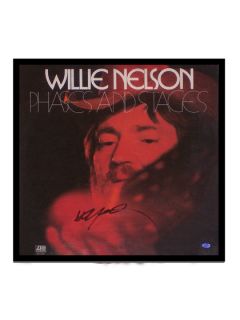 Willie Nelson Autographed "Phases And Stages" Framed Album by New Dimensions