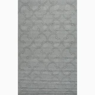 Handmade Gray Wool Te X Tured Rug (5 X 8)