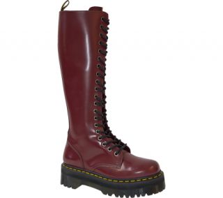 Dr. Martens Britain 20 Eye Boot   Cherry Red Polished Smooth