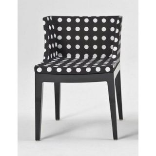 Kartell Mademoiselle Fabric Side Chair 489XX Color Black Pattern, Finish Black