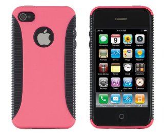 Slim Protector Case for Apple iPhone 4 (Fits AT&T Model)   Hot Pink & Black  Players & Accessories