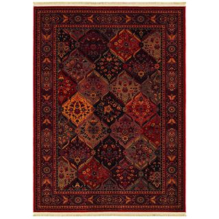 Kashimar Ardibel Panel Antique Red/ Multi Wool Rug (53 X 79)