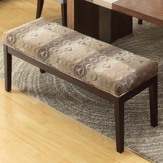 Inspire Q Chelsea Oval Chain Fabric 52 inch Cushioned Bench