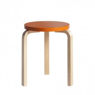 Artek 17.3 60 Bar Stool 71 Color Orange Lacquered