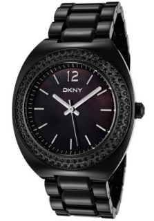 DKNY NY8093  Watches,Womens Black Crystal Black Mother Of Pearl Dial Black Plastic, Casual DKNY Quartz Watches