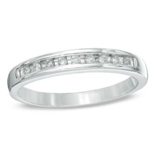 10 CT. T.W. Diamond Anniversary Band in Sterling Silver   Size 7