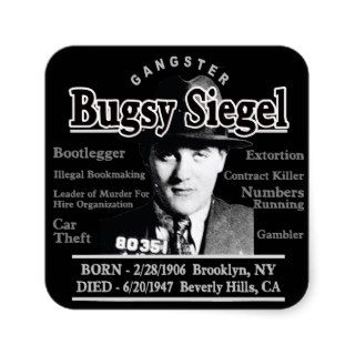 Gangster Bugsy Siegel Sticker