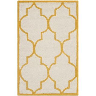 Safavieh Handmade Moroccan Cambridge Ivory/ Gold Wool Rug (3 X 5)