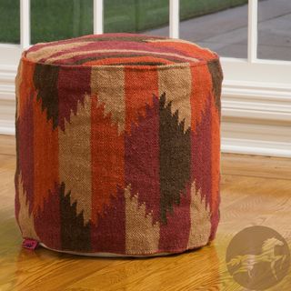 Christopher Knight Home Shawnee Multicolor Wool Pouf Ottoman