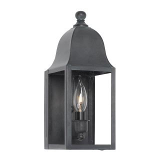 Belmont Charcoal Solid Brass Transitional 1 light Outdoor Lantern