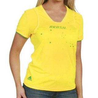 adidas Brazil Ladies Gold Soccer Jersey  Sports Fan Soccer Jerseys  Sports & Outdoors