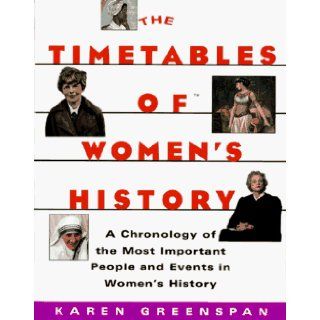 TIMETABLES OF WOMEN'S HISTORY A Chronology of the Most Important People and Events in Women's History Karen Greenspan 9780684815794 Books