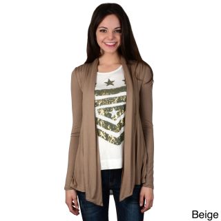 Hailey Jeans Co Hailey Jeans Co. Juniors Pleated Open Front Cardigan Beige Size S (1  3)