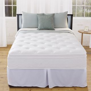 Priage 12 inch Euro Box Top King size Icoil Spring Mattress And Steel Foundation Set