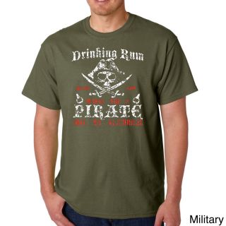 Los Angeles Pop Art Mens Rum Drinking Pirate T shirt Green Size S