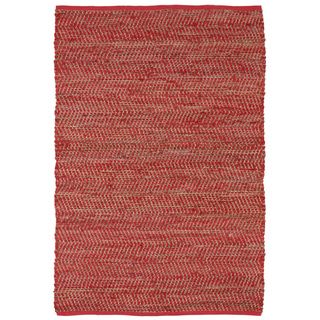 Red Jeans Hand Woven Denim And Hemp 5 X 8 Rug