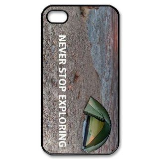 Never Stop Exploring Iphone 4/4S Case Hard Back Case for Iphone 4/4S Cell Phones & Accessories
