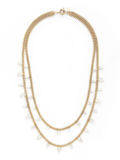 Clear Crystal Double Strand Necklace by Elizabeth Cole