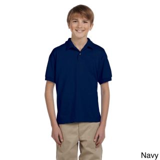 Gildan Gildan Youth Dryblend 50/50 Jersey Polo Shirt Navy Size L (14 16)