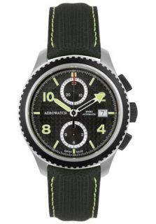 Aerowatch A 61929 AN01  Watches,Mens Aeroplan Swiss VJ7750 Automatic Chronograph Black Sailcloth, Chronograph Aerowatch Automatic Watches