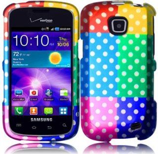 For Samsung Galaxy Proclaim S720C Illusion i110 Hard Design Cover Case Colorful Polka Dots Accessory Cell Phones & Accessories