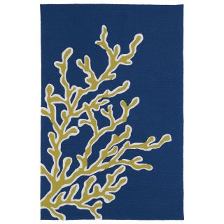 Indoor/ Outdoor Luau Blue Coral Rug (76 X 9)