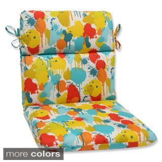 Pillow Perfect Paint Splash Rounded Corners Outdoor Chair Cushion