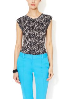 Jersey Cap Sleeve Top by Cynthia Rowley