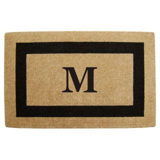 Heavy Duty Coir Monogrammed Black Door Mat