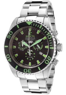 Invicta 1021  Watches,Mens Reserve Chronograph Black Dial Stainless Steel, Chronograph Invicta Quartz Watches