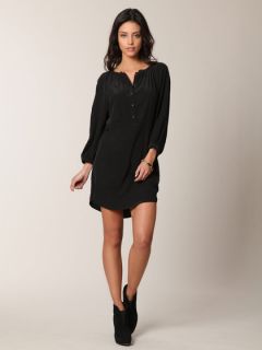 Washed Silk Henley Dress by Twelfth Street by Cynthia Vincent