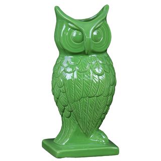 Green Ceramic Owl