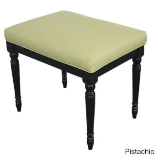 Victoria Padded Bench With Distressed Black Legs