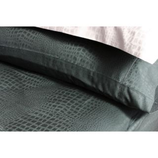 Plush Living Caiman Pillow Case Set in Jet Set Black 322823 QS