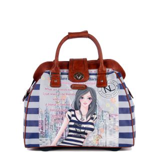 Nicole Lee Cheri Dolly Carry On Rolling Laptop Tote