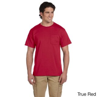 Jerzees Jerzees Mens 50/50 Heavyweight Blend Pocket T shirt Red Size 3XL