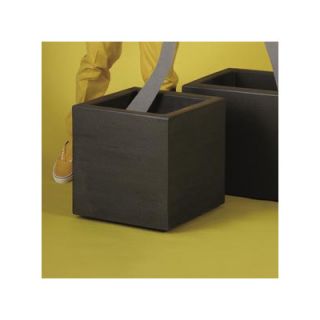 Slide Design Quadra Square Planter Box SD QUA Size 18.1, Color Chocolate