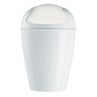 Koziol Del Swing Top Wastebasket 57755 Color Solid White