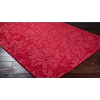 Hand Loomed Omaha Casual Solid Tone on tone Floral Wool Area Rug (2 X 3)