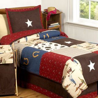 Sweet Jojo Designs Sweet Jojo Designs Boys Wild West Cowboy 4 piece Twin Comforter Set Brown Size Twin