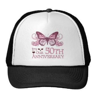 50th Wedding Aniversary (Butterfly) Mesh Hat