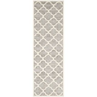 Safavieh Handmade Precious Silver Wool/ Polyester Rug (26 X 12)