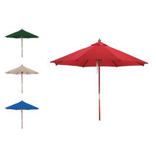Premium Spun Poly 13 foot Wood Patio Market Umbrella