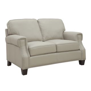 At Home Designs Uptown Bone Leather Loveseat