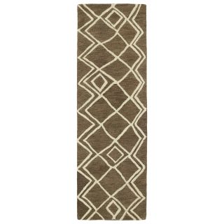 Hand tufted Utopia Lucca Brown Wool Rug (3 X 10)