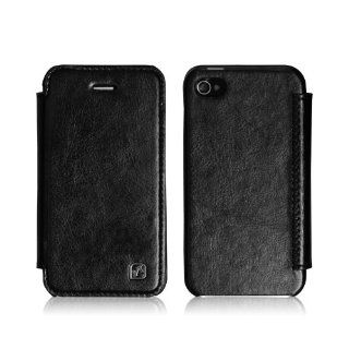 Original HOCO Genuine Leather Folding Folio Case Cover For Apple iPhone4/ iPhone 4S (Black) Cell Phones & Accessories