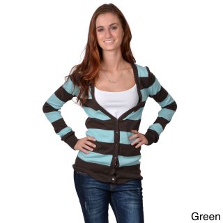 Journee Collection Journee Collection Juniors Striped Button up Cardigan Grey Size S (1  3)