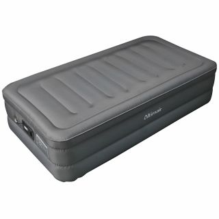 Altimair Altimair Twin size Raised Air Bed Laminated Nylon Polyester Fabric Air Mattress Grey Size Twin