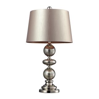 Hollis 1 light Antique Mercury Glass And Polished Nickel Table Lamp